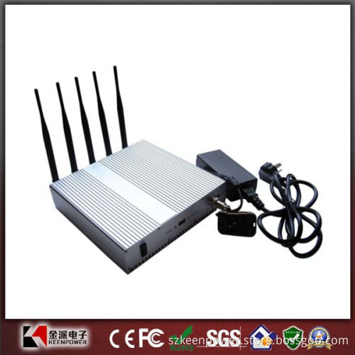 Cell Phone + GPS Signal Jammer Blocker with Remote Control
